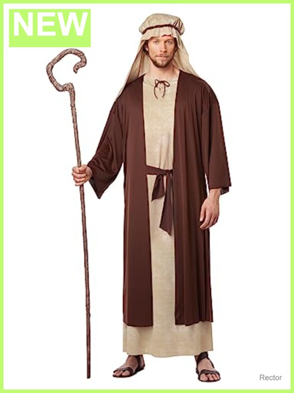Saint Joseph Adult Costume Robe Overcoat Headpiece Men's L